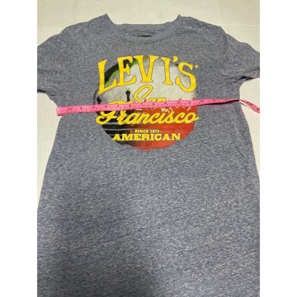 Kids Levi's San Francisco American Graphic Tee Gray‎ Size L 12 13 Years - Picture 4 of 8